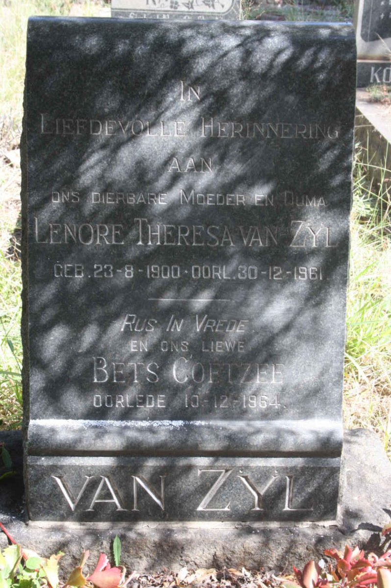 ZYL Lenore Theresa, van 1900-1961 :: COETZEE Bets -1964