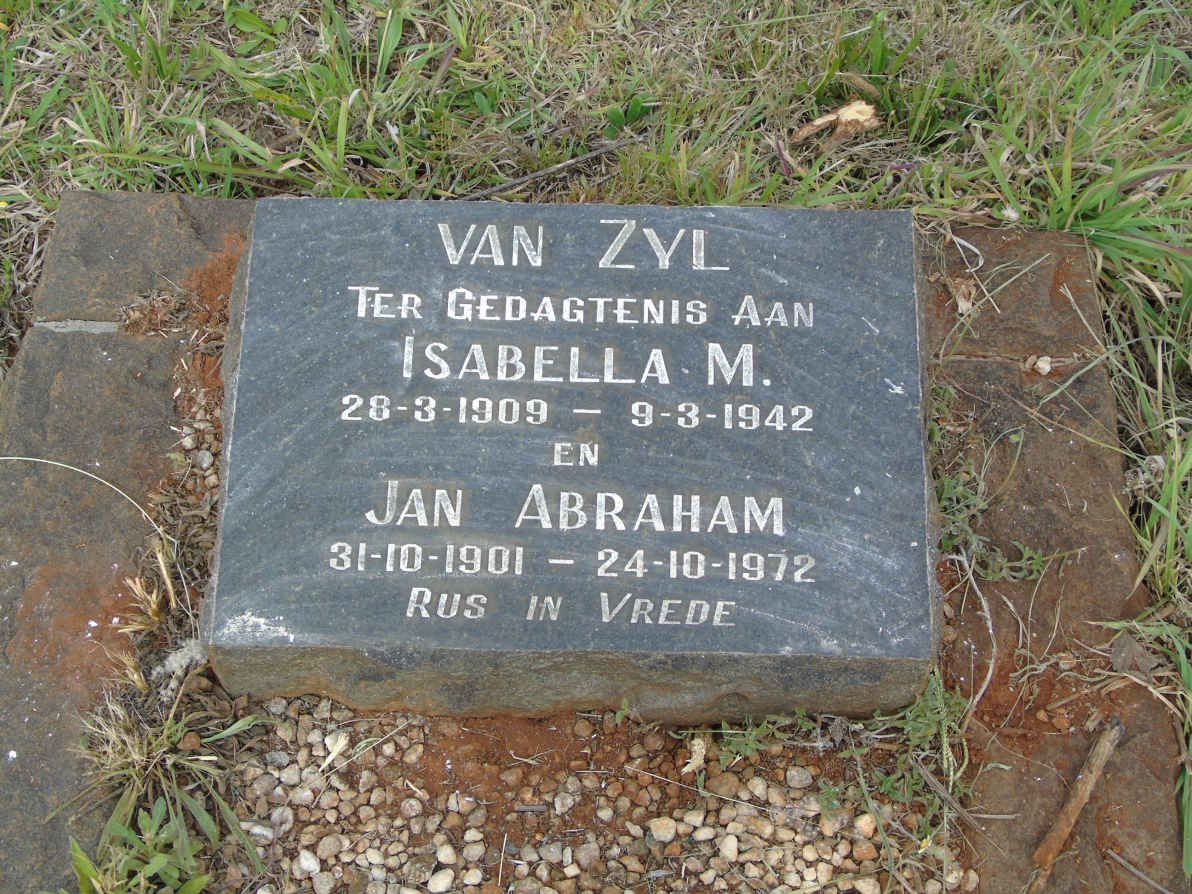ZYL Jan Abraham, van 1901-1972 &amp; Isabella M. 1909-1942