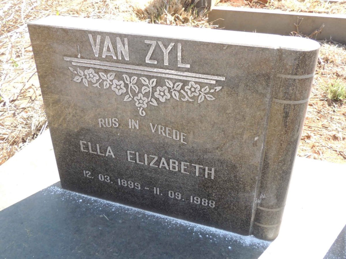 ZYL Ella Elizabeth, van 1899-1988