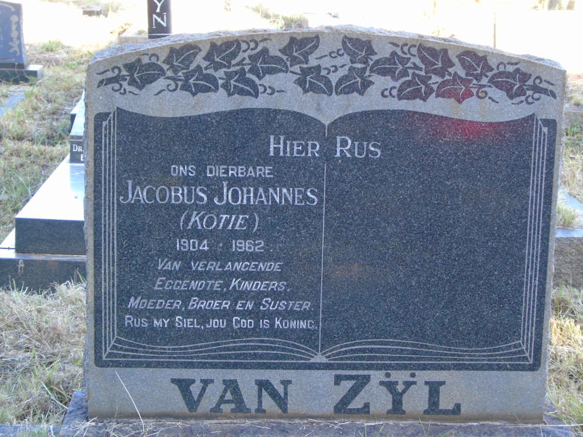 ZYL Jacobus Johannes, van 1904-1962