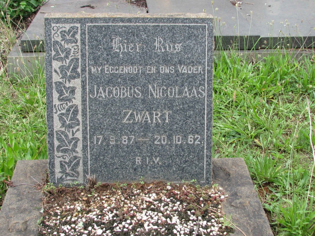 ZWART Jacobus Nicolaas 1887-1962