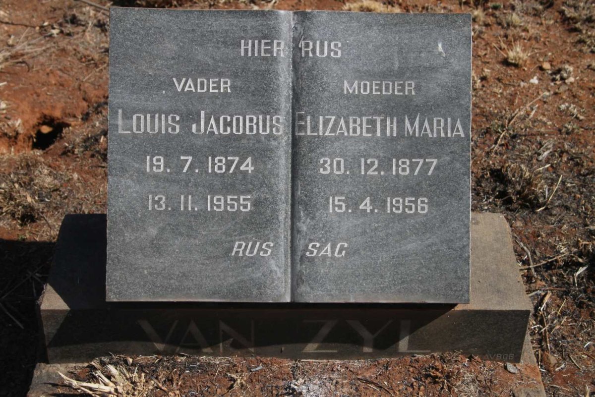 ZYL Louis Jacobus, van 1874-1955 & Elizabeth Maria 1877-1956