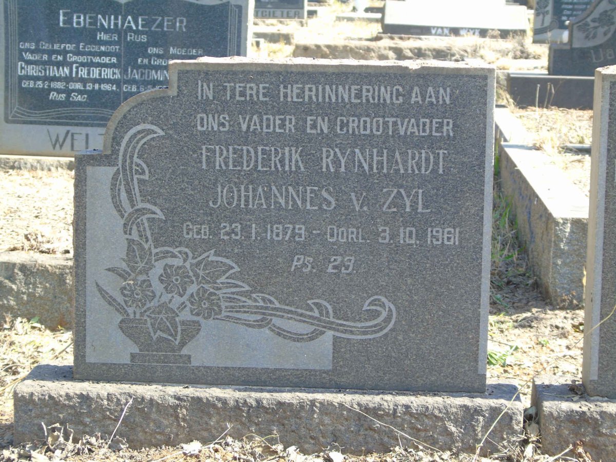 ZYL Frederik Rynhardt Johannes, v. 1879-1961