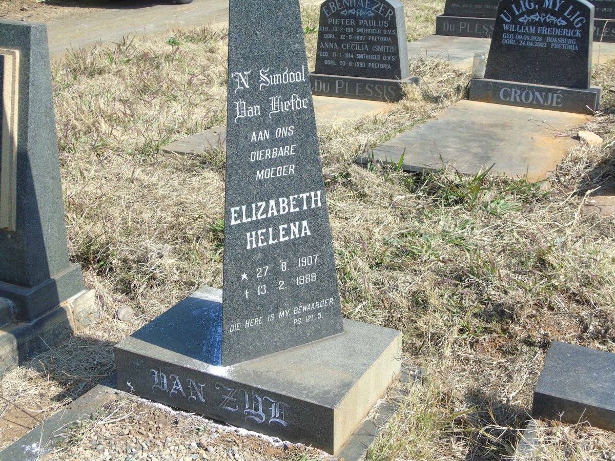 ZYL Willem Johannes, van 1901-1970 &amp; Elizabeth Helena 1907-1989