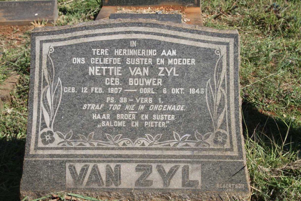 ZYL Nettie, van nee BOUWER 1907-1946