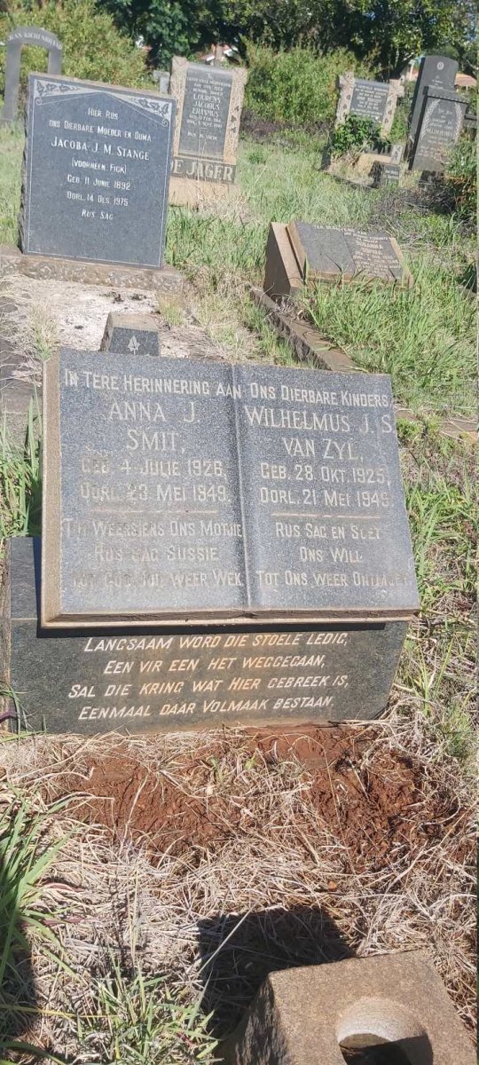 ZYL Wilhelmus J.S., van 192?-1949 :: SMIT Anna J. 1926-1949 