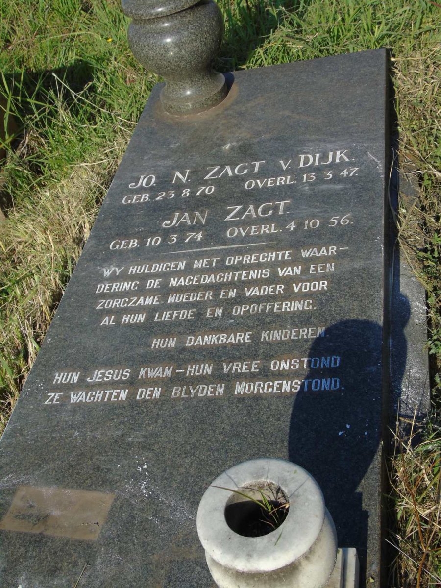 ZAGT Jan 1874-1956 & JO. N. VAN DIJK 1870-1947
