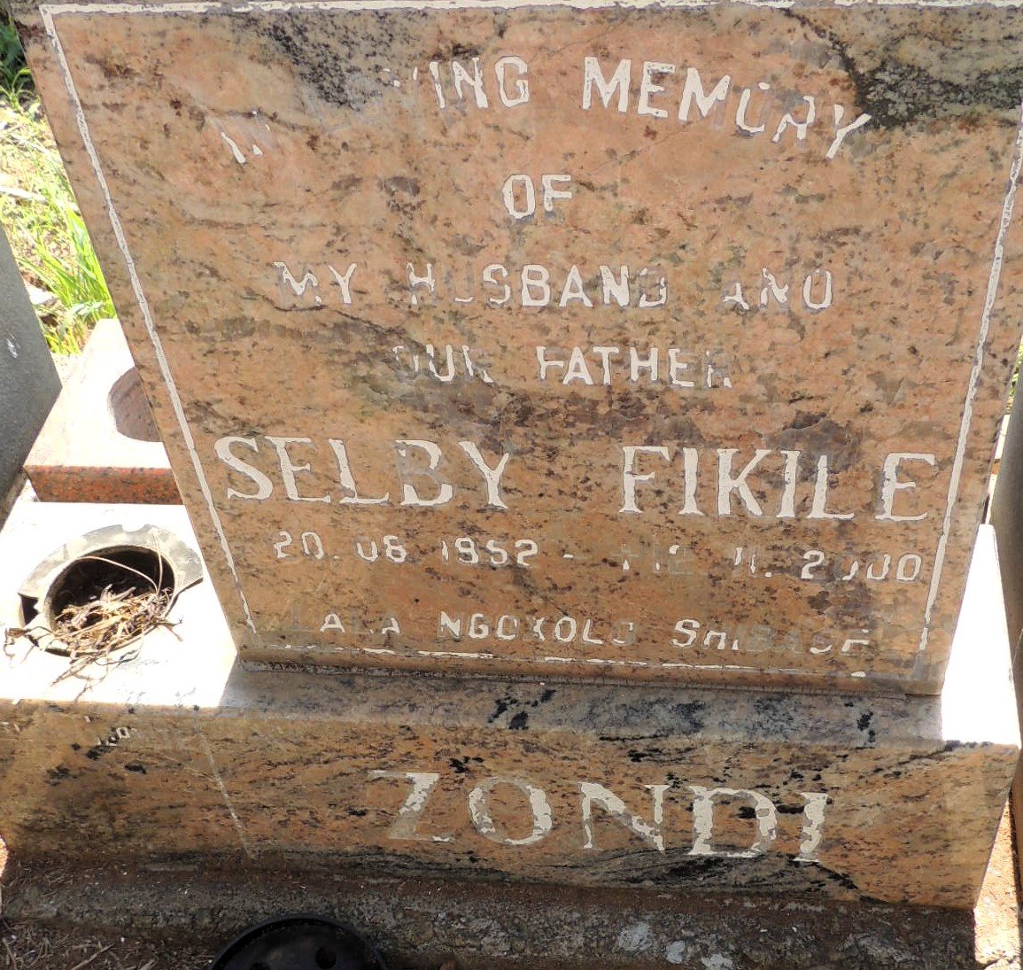 ZONDI Selby Fikile 1952-2000