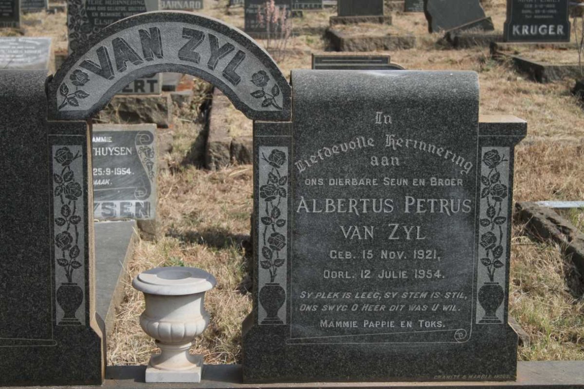 ZYL Albertus Petrus, van 1921-1954 