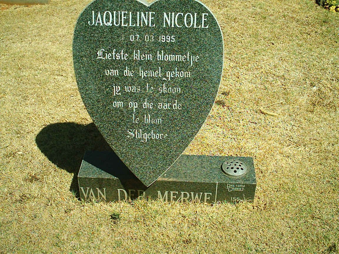 MERWE Jaqueline Nicole, van der 1995-1995