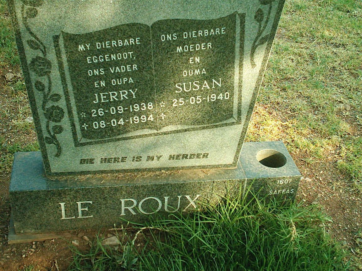 ROUX Jerry, le 1938-1994 &amp; Susan 1940-