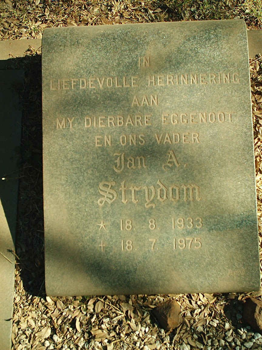 STRYDOM Jan A. 1933-1975