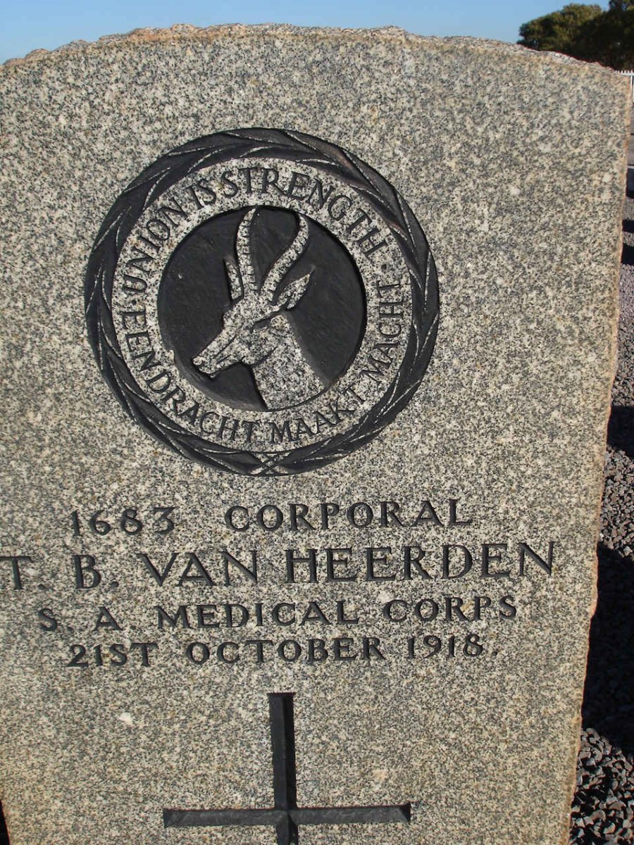 HEERDEN T.B., van -1918