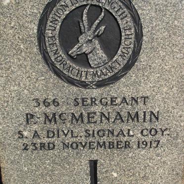 McMENAMIN P. -1917
