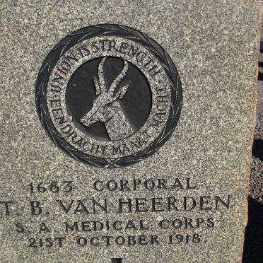 HEERDEN T.B., van -1918