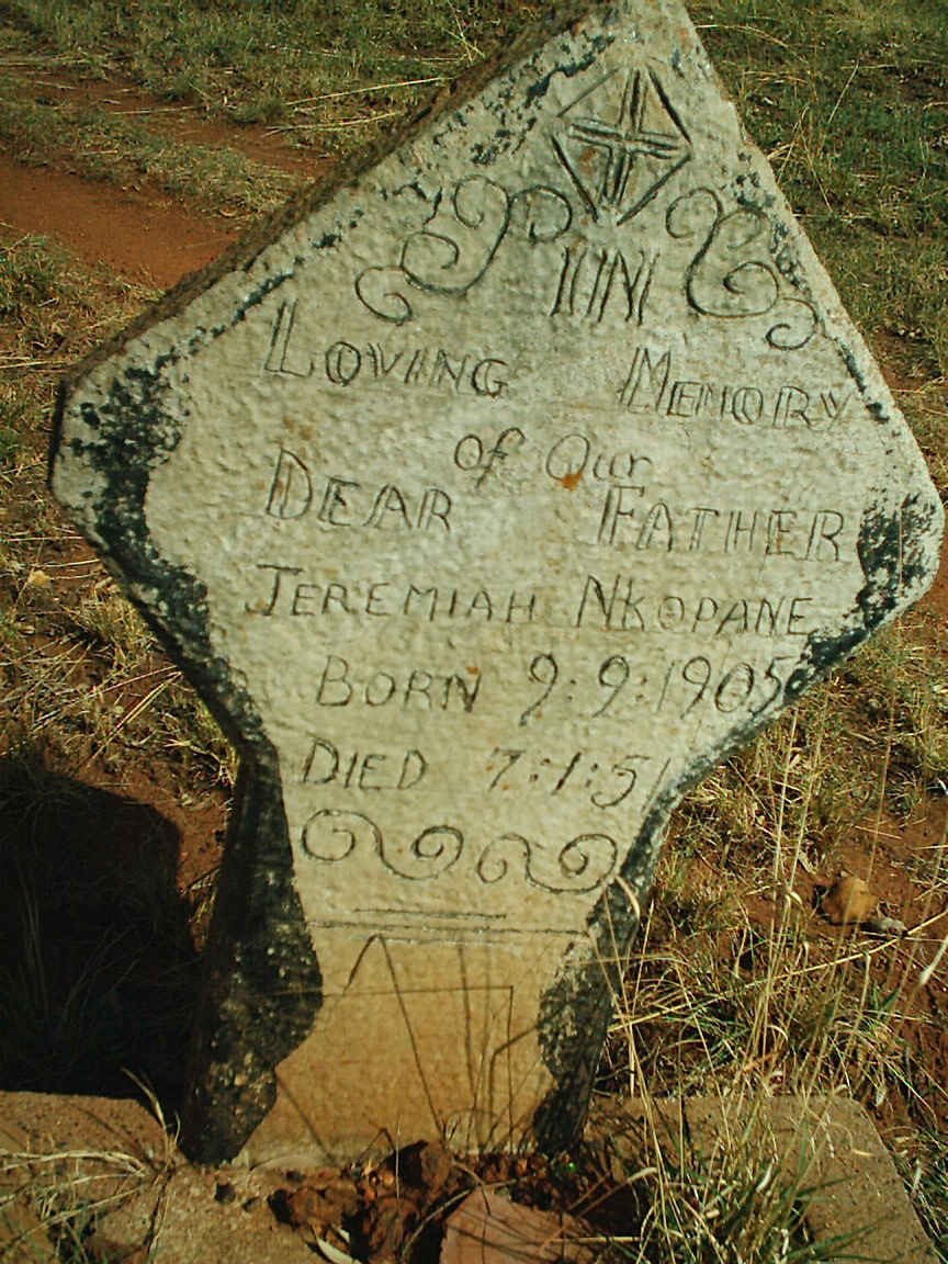 NKOPANE Jeremiah 1905-1951