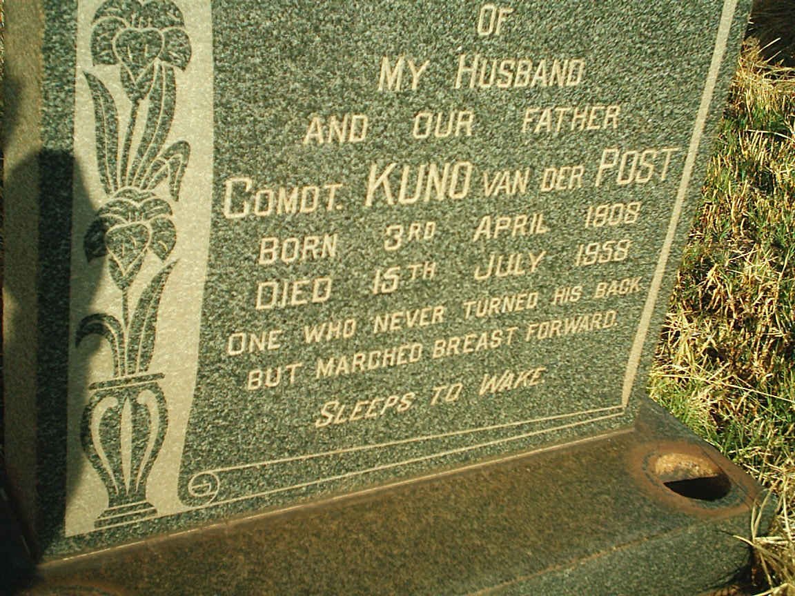 POST Kuno, van der 1908-1958