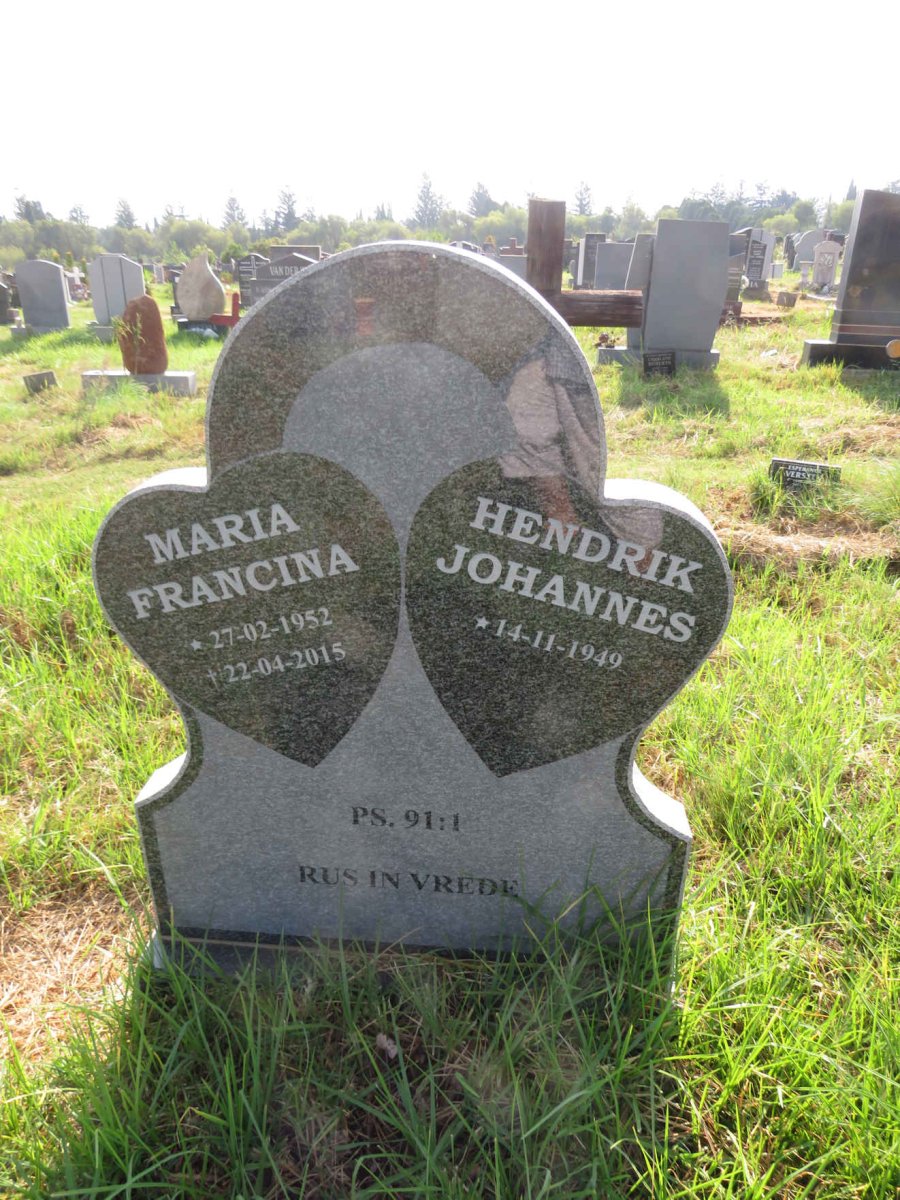 ? Hendrik Johannes 1949- & Maria Francina 1952-2015