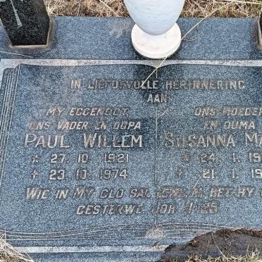? Paul Willem 1921-1974 & Susanna Maria 1927-1998