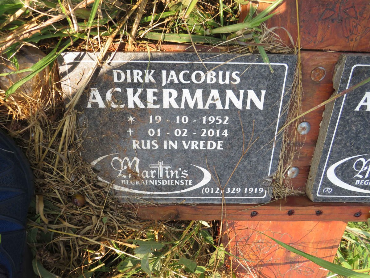 ACKERMANN Dirk Jacobus 1952-2014 & Gail Heather 1955-2015  _1