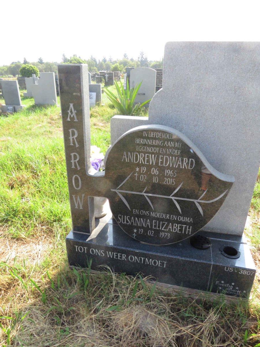 ARROW Andrew Edward 1965-2015 & Susanna Elizabeth 1973-