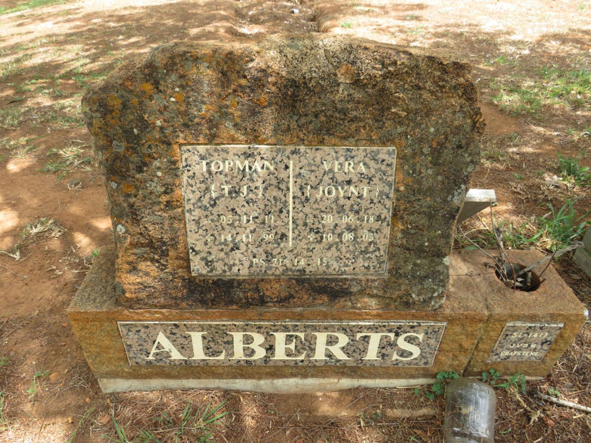 ALBERTS Topman 1911-1999 & Vera 1918-2003