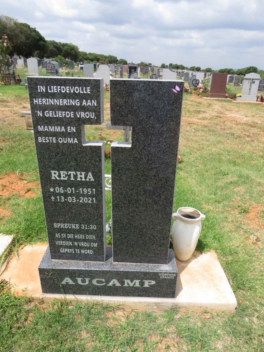 AUCAMP Retha 1951-2021