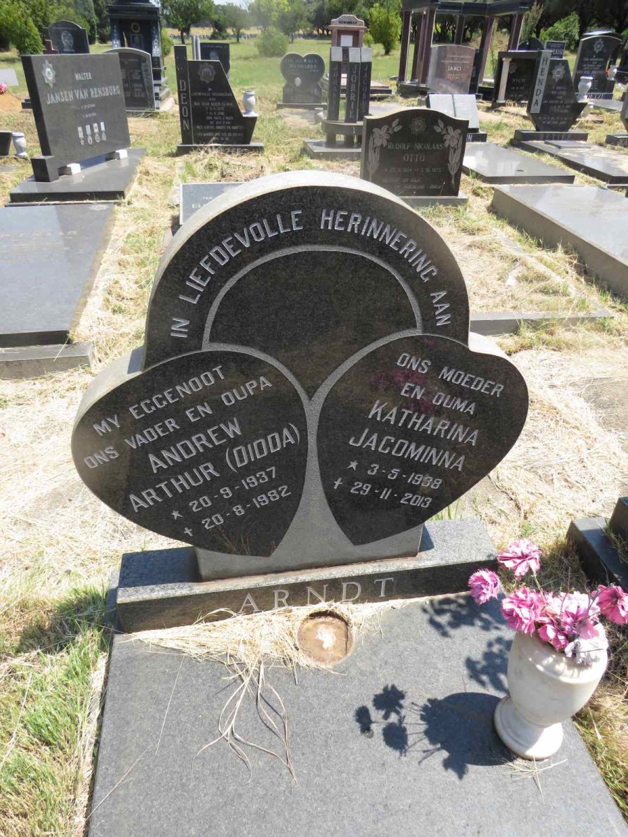 ARNDT Andrew Arthur 19387-1982 & Katharina Jacomina 1938-2013