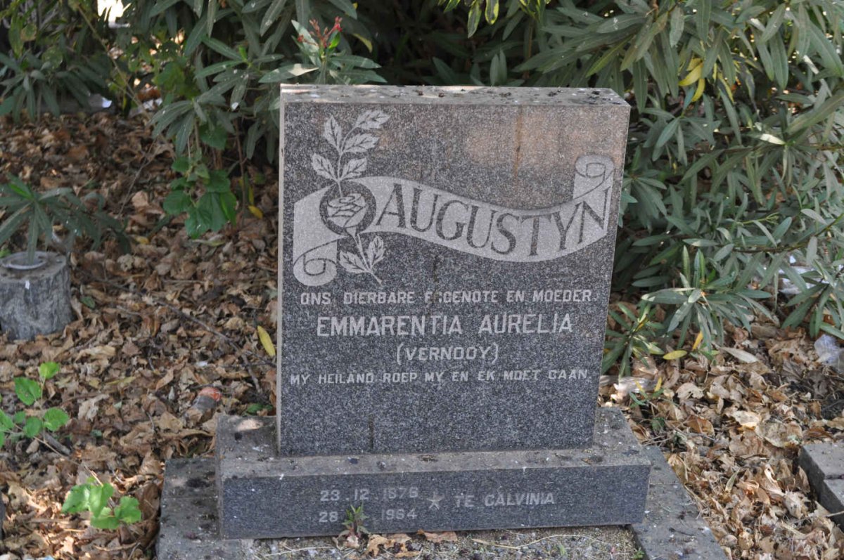 AUGUSTYN Emmarentia Aurelia nee VERNOOY 1876-1964