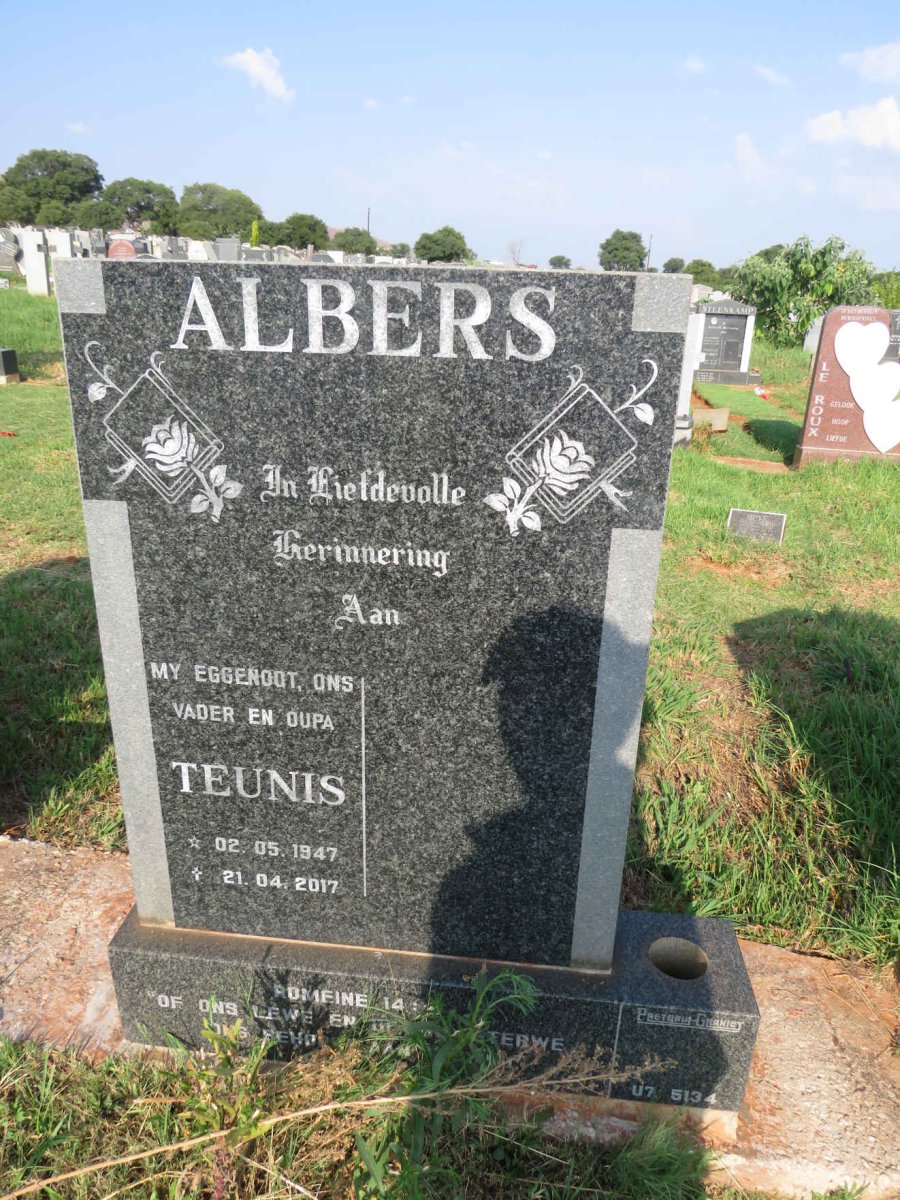 ALBERS Teunis 1947-2017