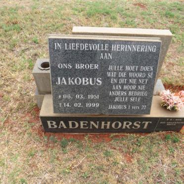 BADENHORST Jakobus 1951-1999