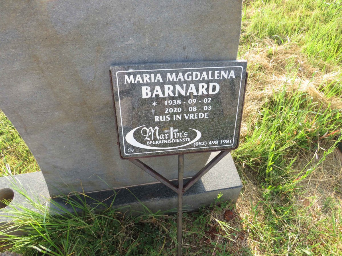 BARNARD Maria Magdalena 1938-2020