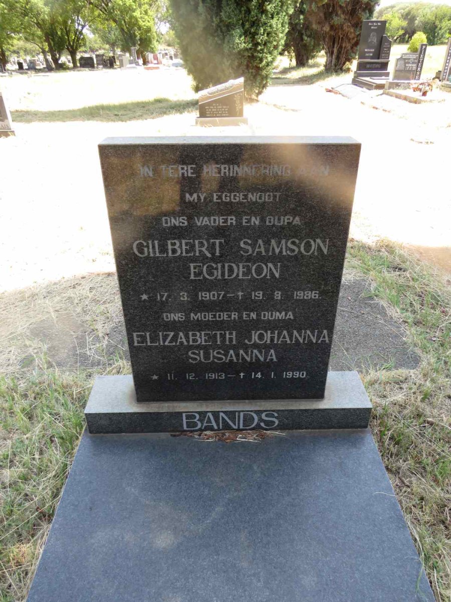 BANDS Gilbert Samson Egideon 1907-1986