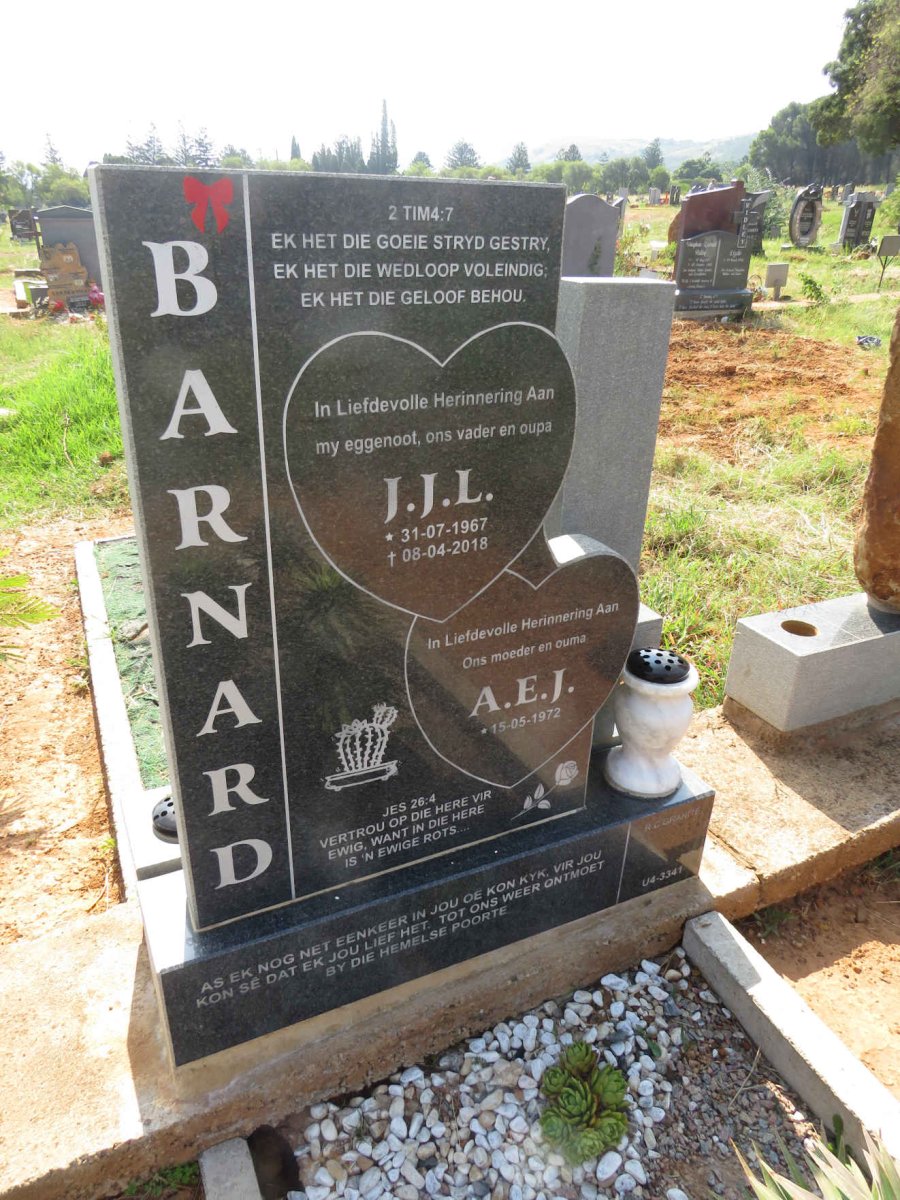 BARNARD J.J.L. 1967-2018 & A.E.J. 1972- 