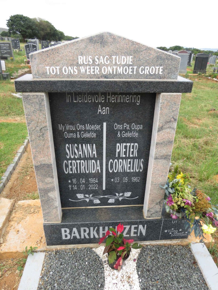 BARKHUIZEN Pieter Cornelius 1962- & Susanna Gertruida 1964-2022