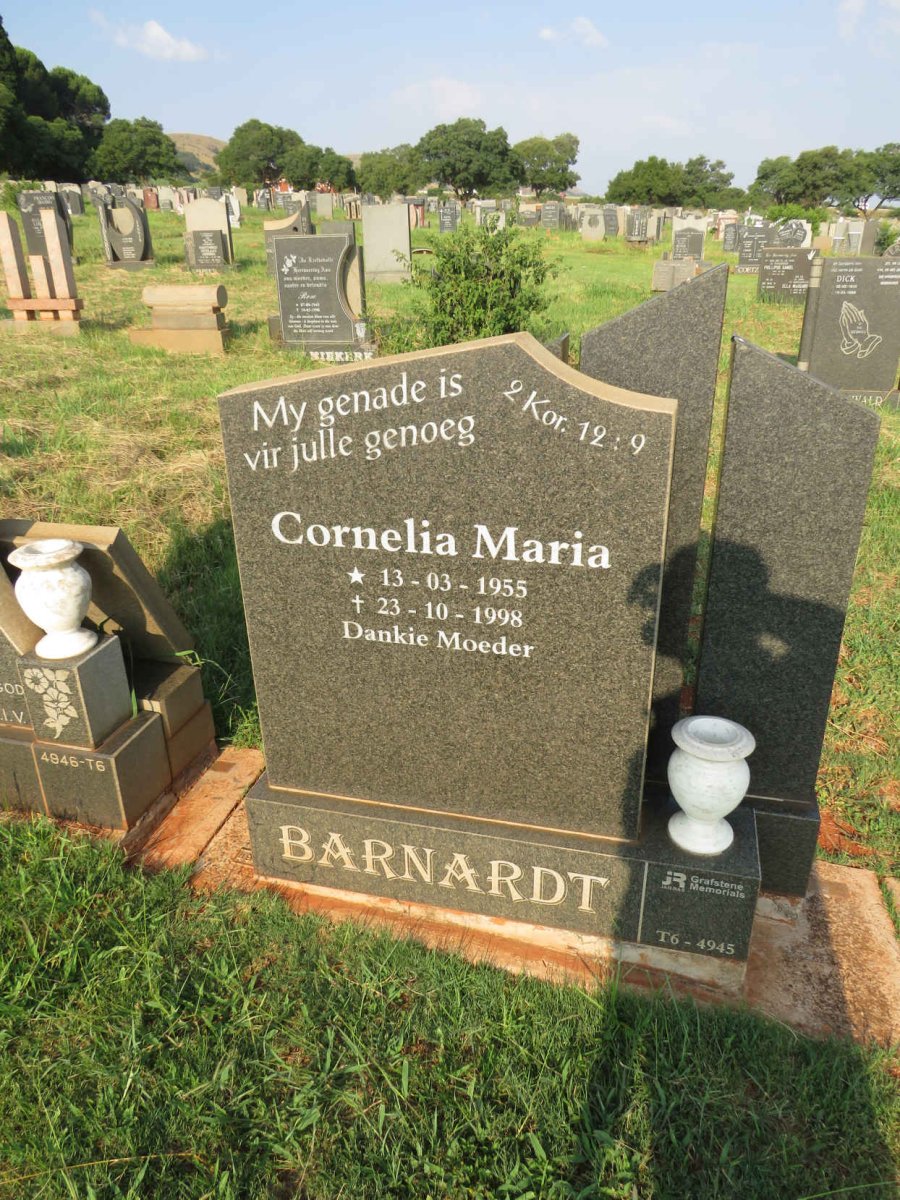 BARNARDT Cornelia Maria 1955-1998