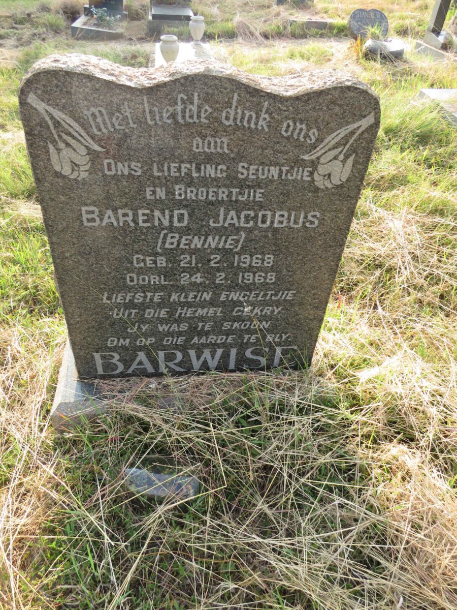 BARWISE Barend Jacobus 1968-1968