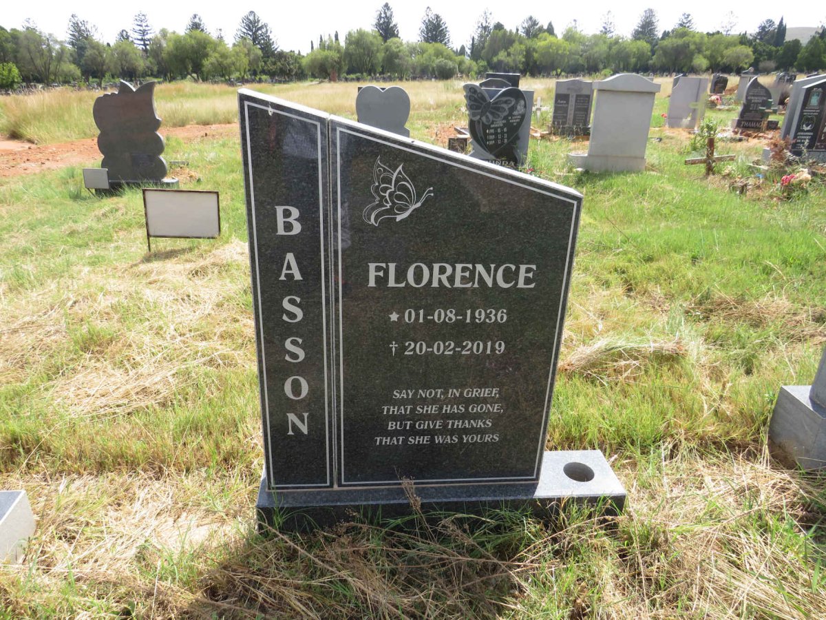 BASSON Florence 1936-2019