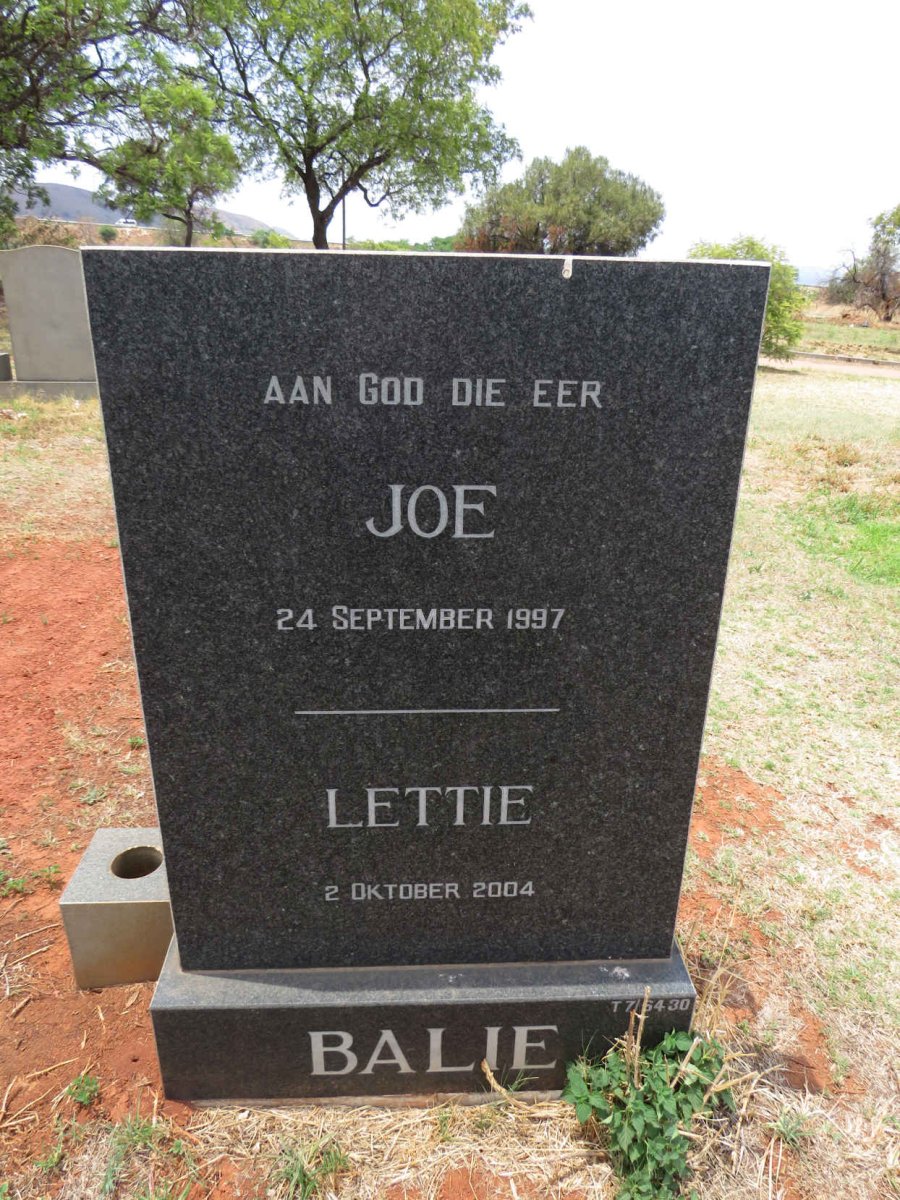 BALIE Joe -1997 & Lettie -2004