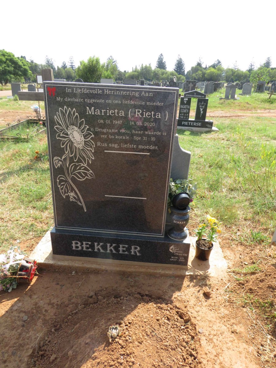BEKKER Marieta 1947-2020