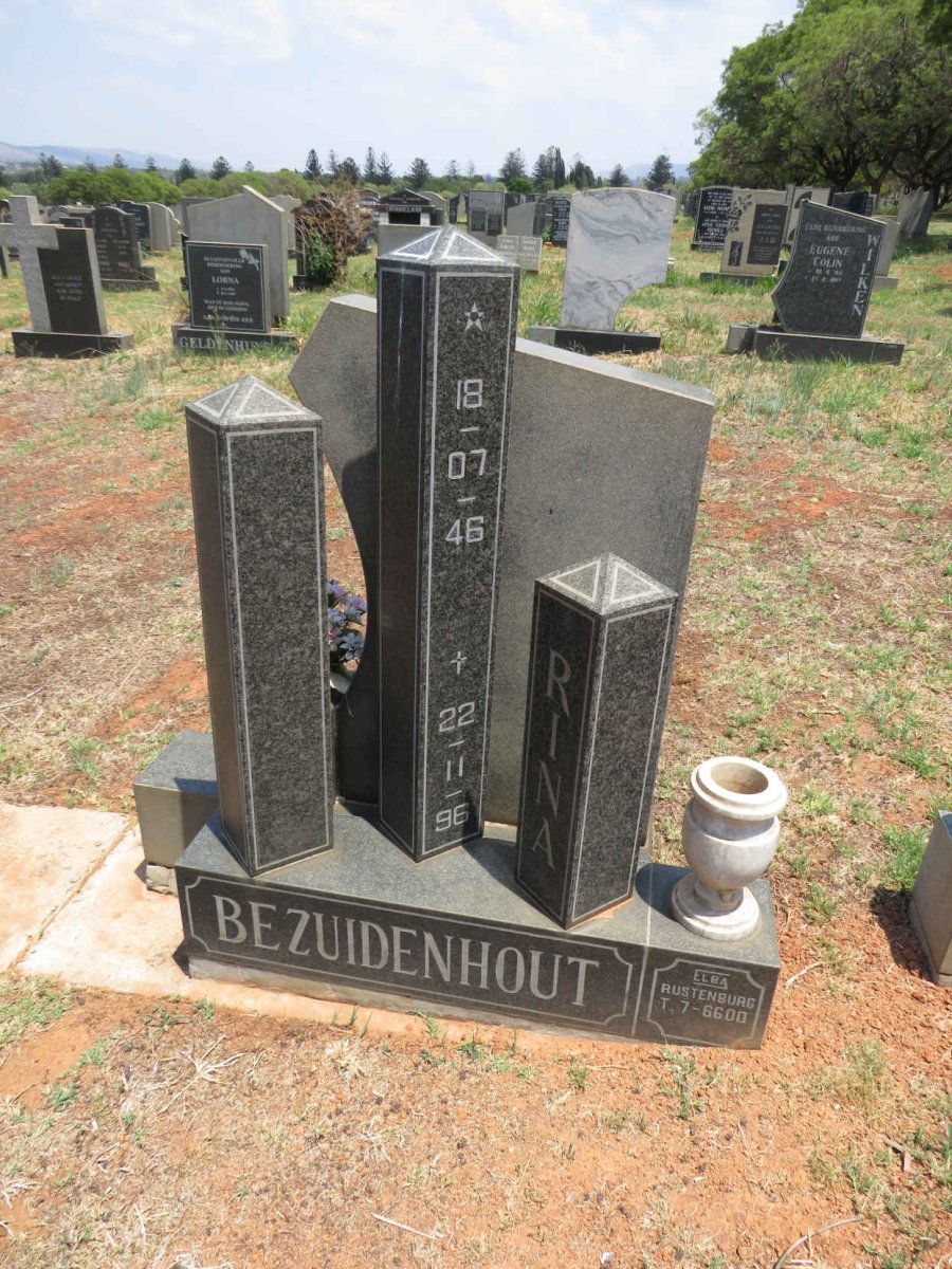 BEZUIDENHOUT Rina 1946-1996