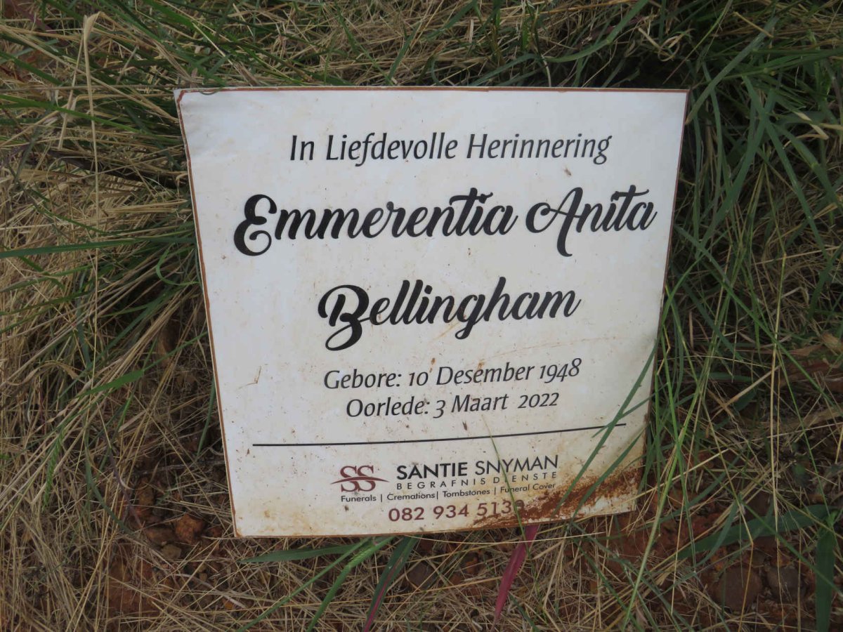 BELLINGHAM Emmerentia Anita 1948-2022