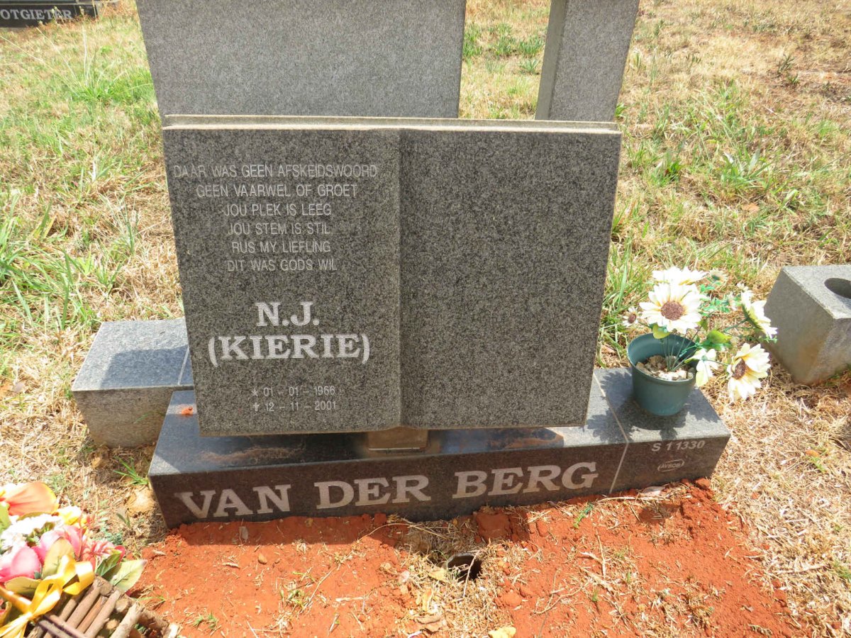 BERG N.J., van der 1966-2001