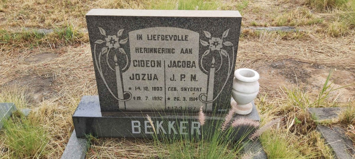 BEKKER Gideon Jozua 1903-1992 & J.P.M. SNYDERT 1914-1987