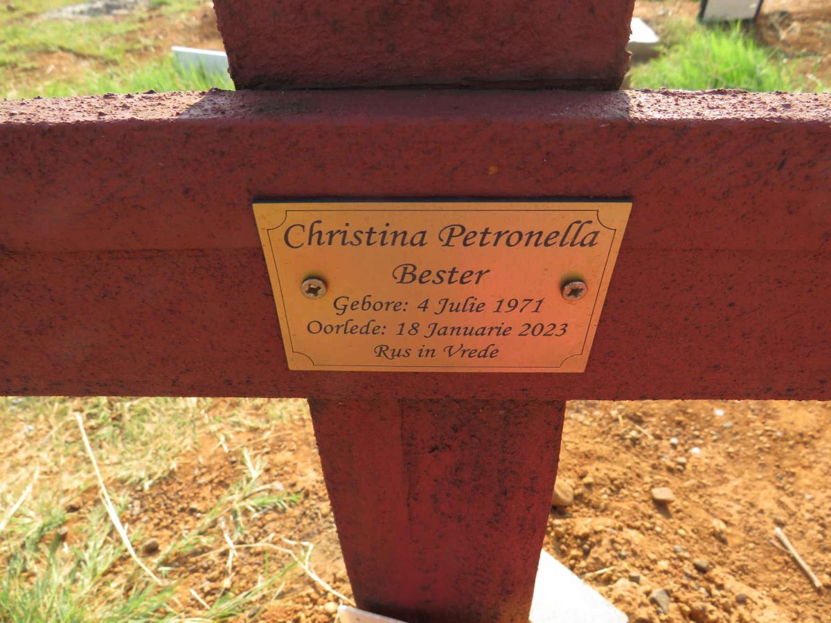 BESTER Christina Petronella 1971-2023