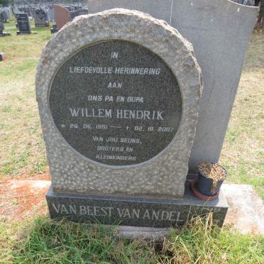 BEEST Willem Hendrik, VAN ANDEL VAN 1951-2007