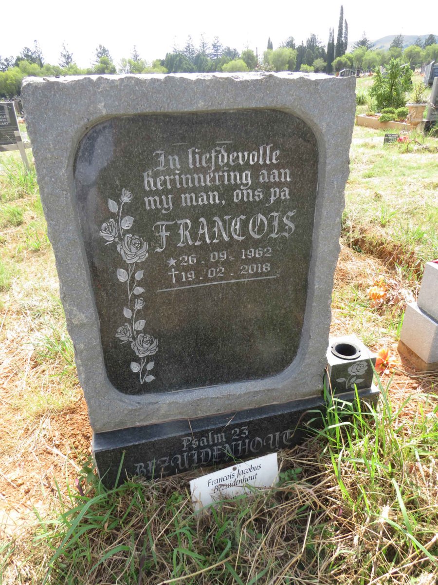 BEZUIDENHOUT Francois 1962-2018