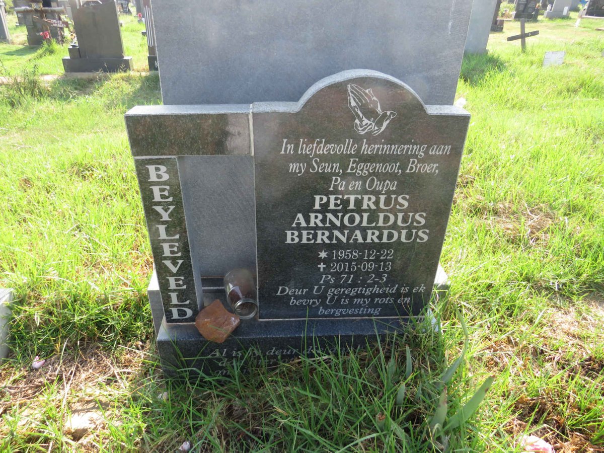 BEYLEVELD Petrus Arnoldus Bernardus 1958-2015