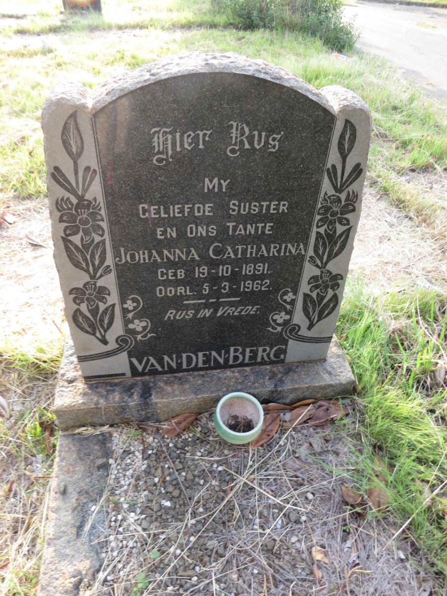 BERG Johanna Catharina, van den 1891-1962