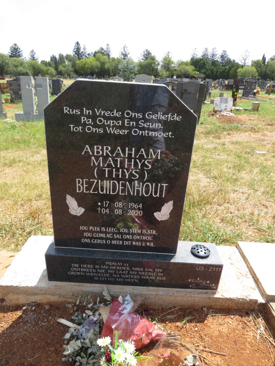 BEZUIDENHOUT Abraham Mathys 1964-2020